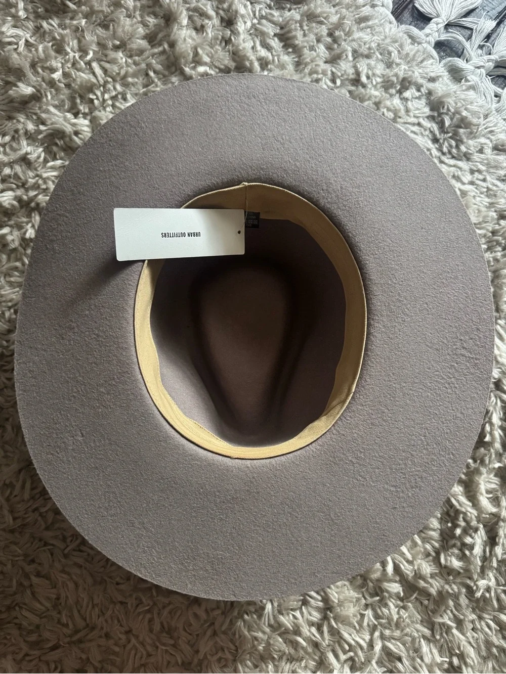 Urban Outfitters felt wide-brim hat with denim band